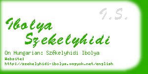 ibolya szekelyhidi business card