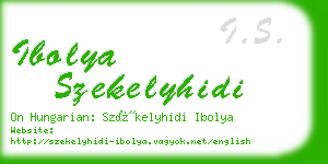 ibolya szekelyhidi business card